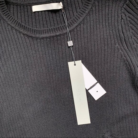 Revolve One Grey Day Robert Sweater Distressed Shredded Knit Black Small - Picture 8 of 16